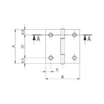 Scharnier Stahl (40mm x 40mm)