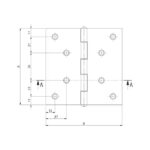 Scharnier Stahl (100mm x 100mm)